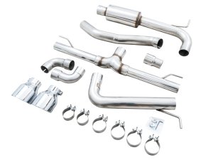 Volkswagen GTI Performance Exhaust - AWE Tuning - Cat-Back Track Edition - Chrome Silver - `22-`27